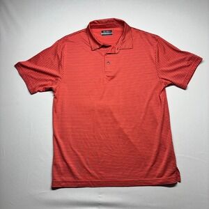 Ben Hogan Performance Mens Red Stripe Golf Polo Shirt Size Medium